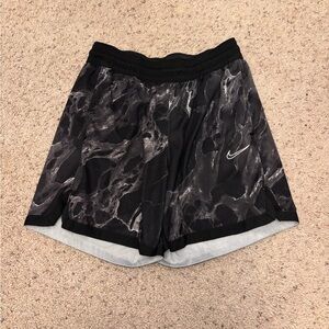 Nike Marble Pattern Black and Gray Shorts